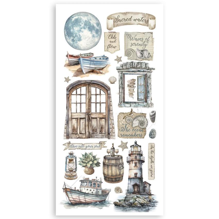 Stamperia - Stanzteile "Silent Sea" Paper Cut-outs 6x12 Inch - 4 Bogen