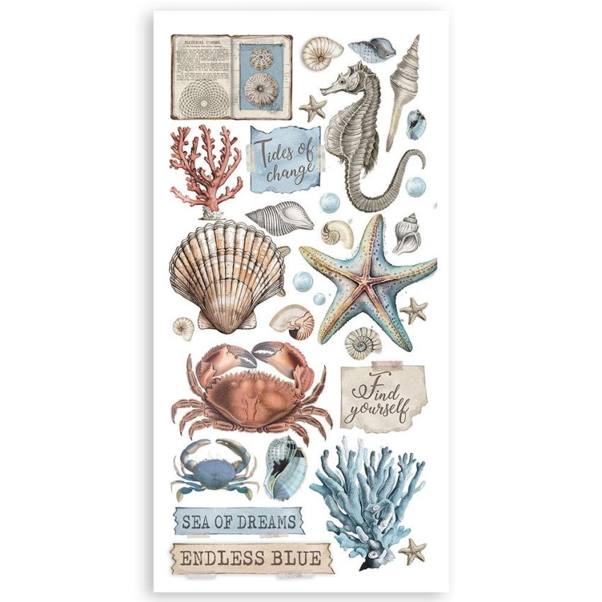 Stamperia - Stanzteile "Silent Sea" Paper Cut-outs 6x12 Inch - 4 Bogen