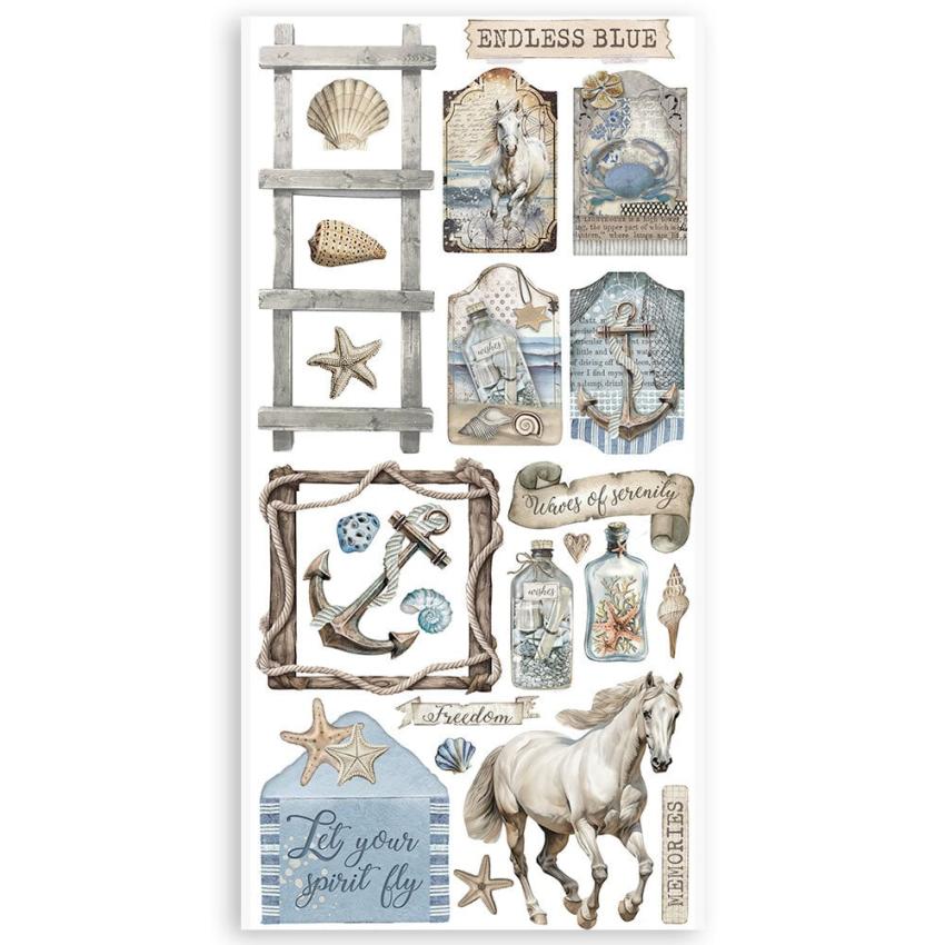 Stamperia - Stanzteile "Silent Sea" Paper Cut-outs 6x12 Inch - 4 Bogen