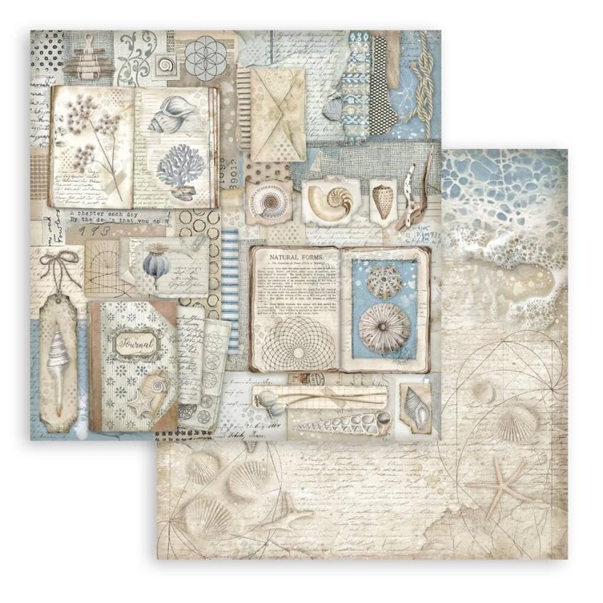 Stamperia - Designpapier "Silent Sea" Paper Pack 8x8 Inch - 10 Bogen