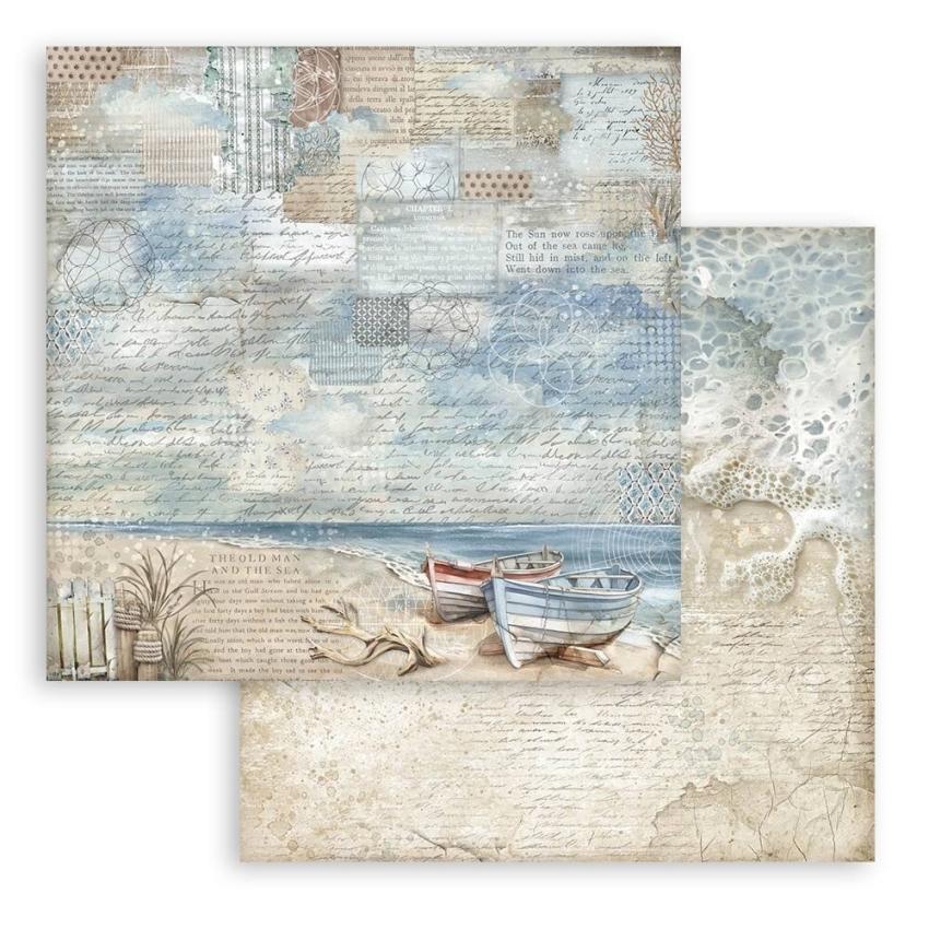Stamperia - Designpapier "Silent Sea" Paper Pack 8x8 Inch - 10 Bogen