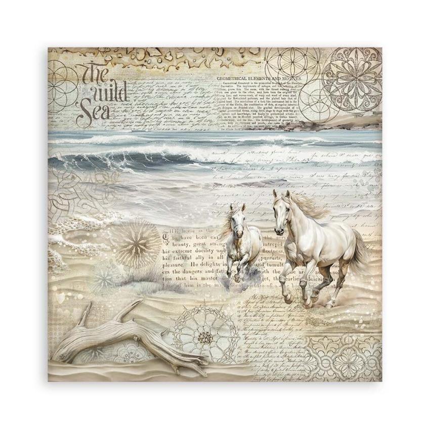 Stamperia - Designpapier "Silent Sea" Maxi Paper Pack 8x8 Inch - 22 Bogen