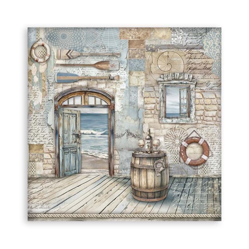 Stamperia - Designpapier "Silent Sea" Maxi Paper Pack 8x8 Inch - 22 Bogen