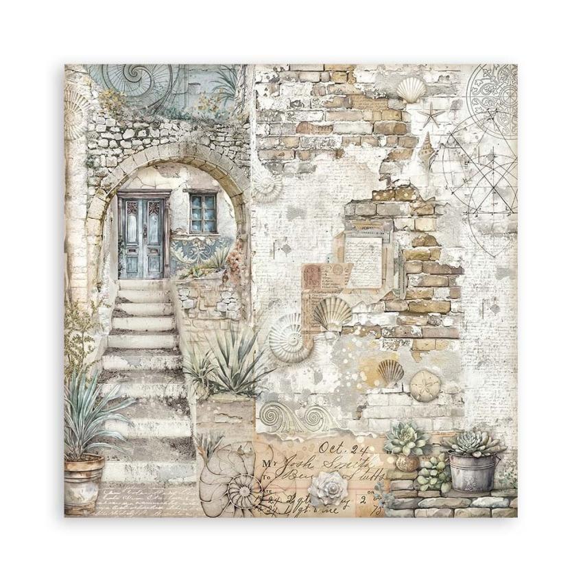 Stamperia - Designpapier "Silent Sea" Maxi Paper Pack 8x8 Inch - 22 Bogen