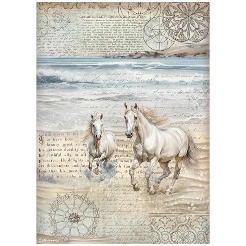 Stamperia - Decopatch Papier "Horses" Decoupage A4 - 6 Bogen  