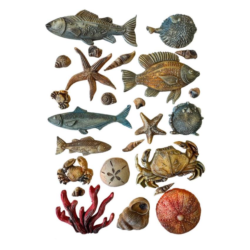 Stamperia - Gießform A5 "Shells and Fish" Soft Mould 