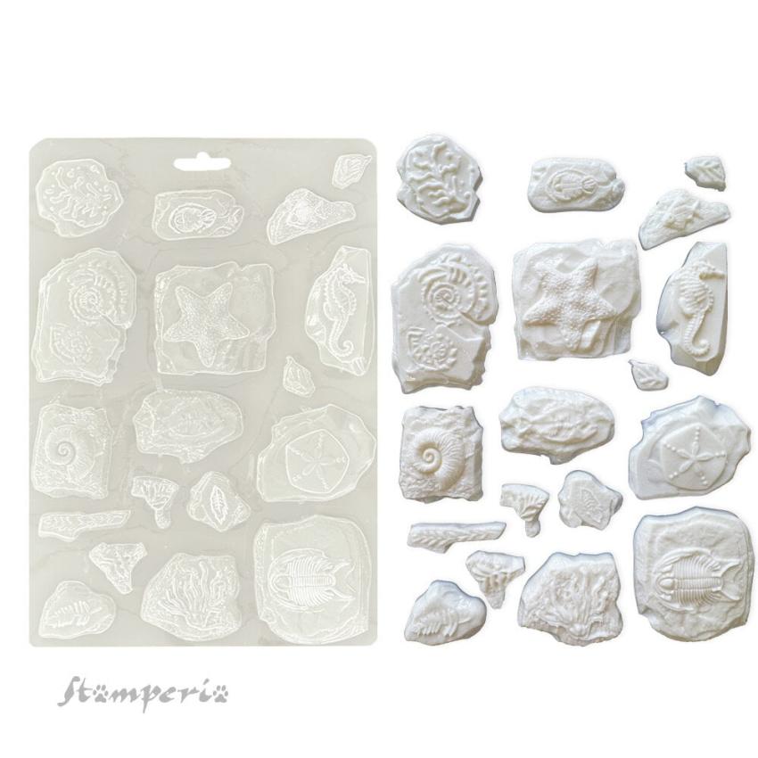 Stamperia - Gießform A5 "Fossils" Soft Mould 