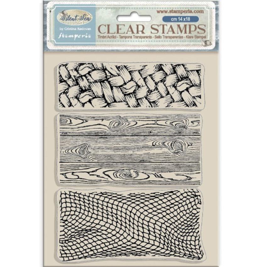 Stamperia - Stempelset "3 Textures" Clear Stamps