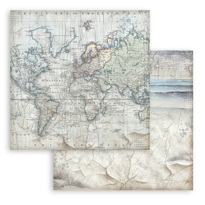 Stamperia - Designpapier "Silent Sea" Maxi Paper Pack 12x12 Inch - 10 Bogen
