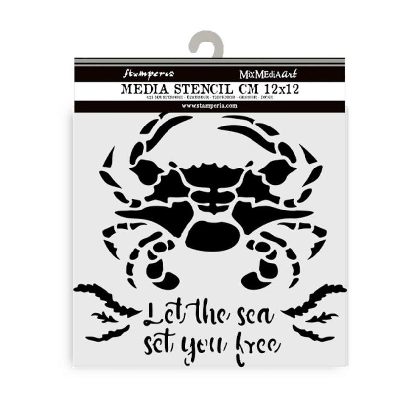 Stamperia - Schablone 12x12cm "Crab" Stencil