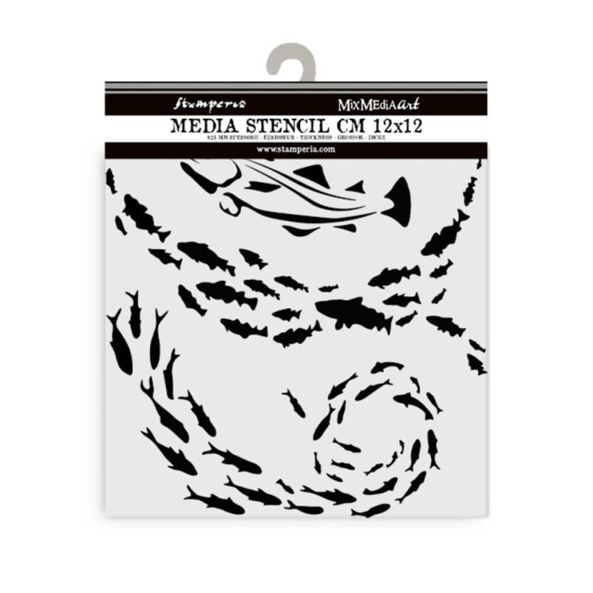 Stamperia - Schablone 12x12cm "Fish" Stencil