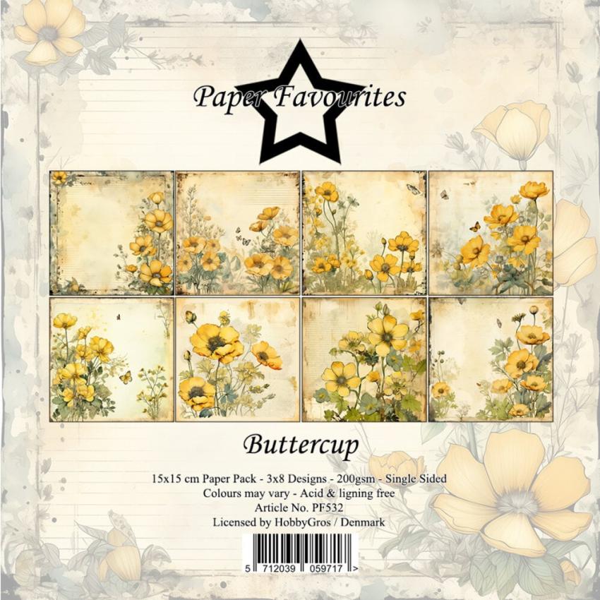 Paper Favourites - Designpapier "Buttercup" Paper Pack 6x6 Inch - 24 Bogen