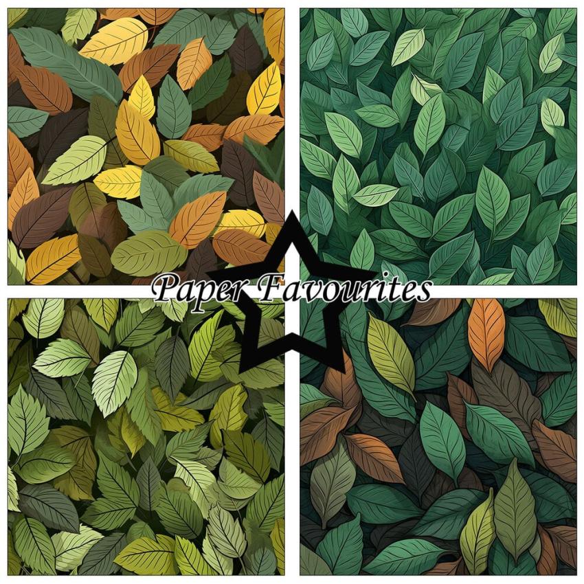 Paper Favourites - Designpapier "Forest Leaves" Paper Pack 12x12 Inch 8 Bogen
