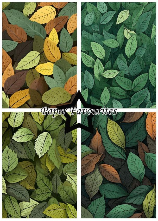 Paper Favourites - Designpapier "Forest Leaves" Paper Pack A5 - 24 Bogen