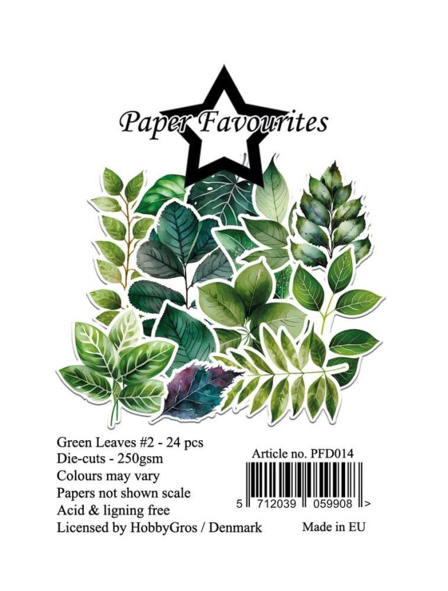 Paper Favourites - Stanzteile "Green Leaves #2" Die Cuts 