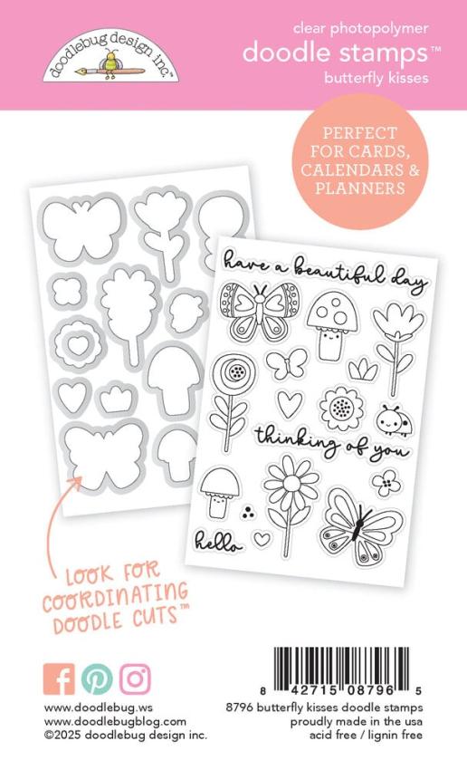 Doodlebug Design - Stempelset "Butterfly Kisses"