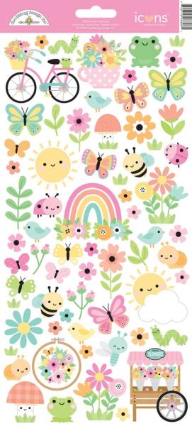 Doodlebug Design - Aufkleber "Butterfly Kisses" Icons Sticker