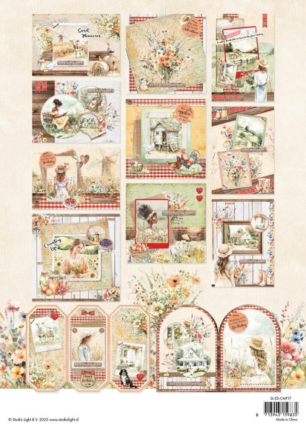 Studio Light  "Country Roads" Cardmaking Pad A4
