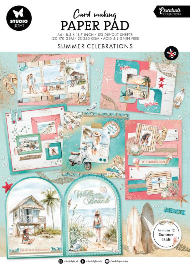 Studio Light  "Summer Celebration" Cardmaking Pad A4