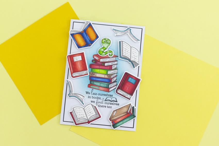 Crafters Companion - Stempel "Stack of Books" Clear Stamps