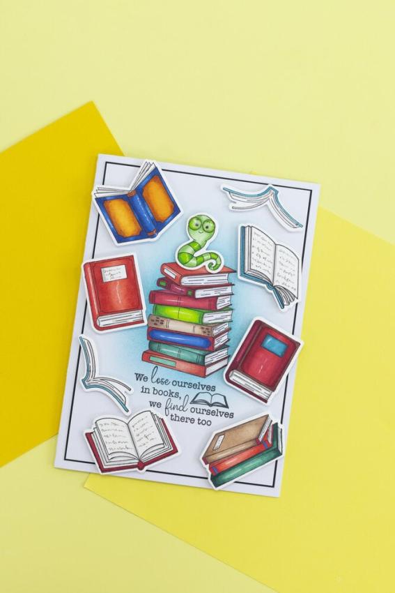 Crafters Companion - Stempel "Stack of Books" Clear Stamps