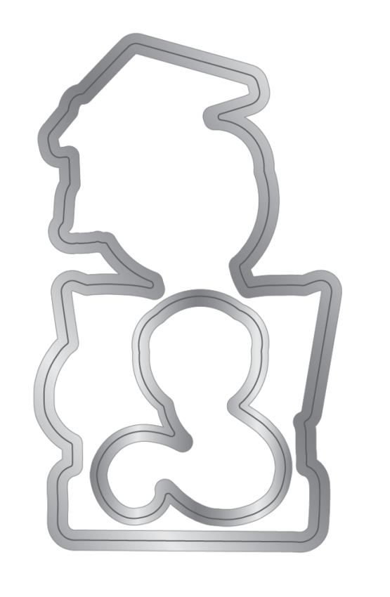 Crafters Companion - Stempelset & Stanzschablone "Cute Bookworm" Stamp & Dies