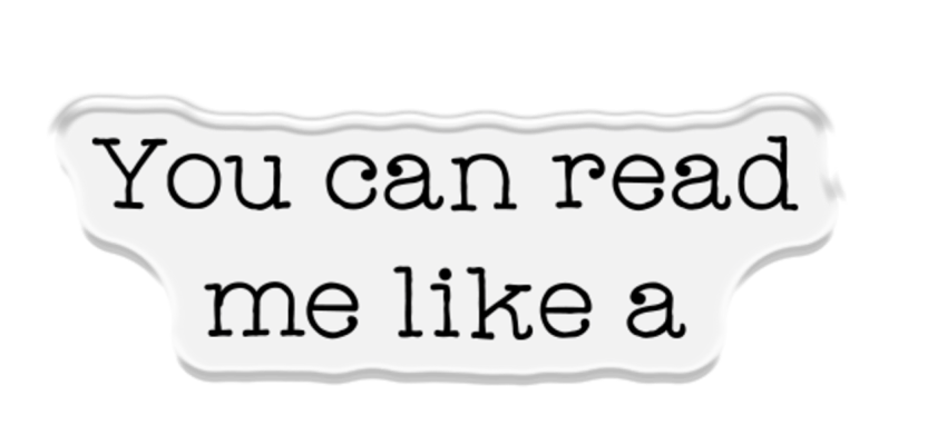 Crafters Companion - Stempelset & Stanzschablone "Read Me" Stamp & Dies