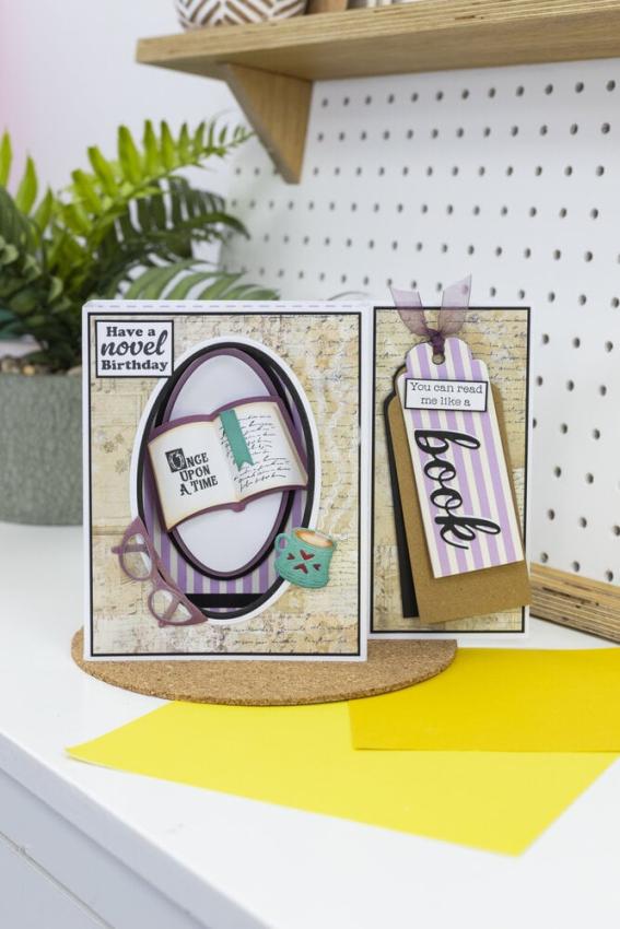 Crafters Companion - Stempelset & Stanzschablone "Read Me" Stamp & Dies