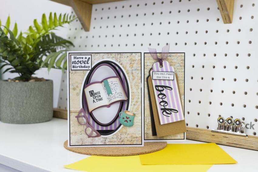 Crafters Companion - Stempelset & Stanzschablone "Read Me" Stamp & Dies