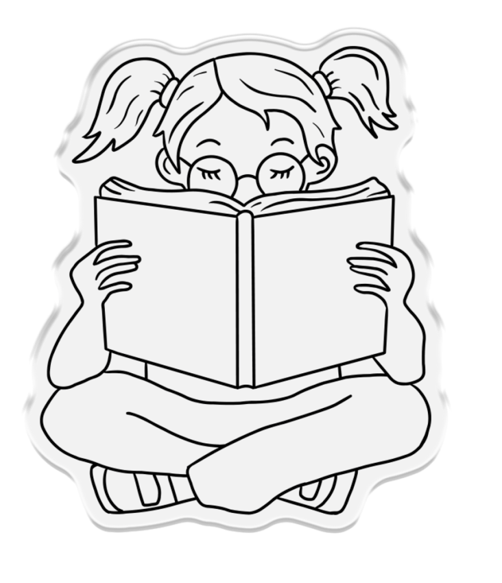 Crafters Companion - Stempelset & Stanzschablone "Reading is Dreaming" Stamp & Dies