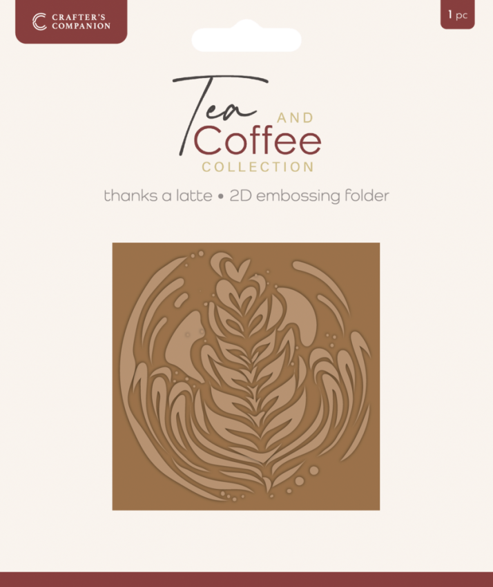 Crafters Companion - Prägefolder "Thanks a Latte" 2D Embossingfolder