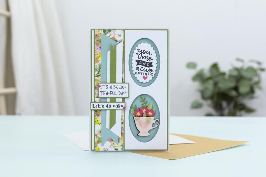 Crafters Companion - Stanzschablone "Green Tea" Dies