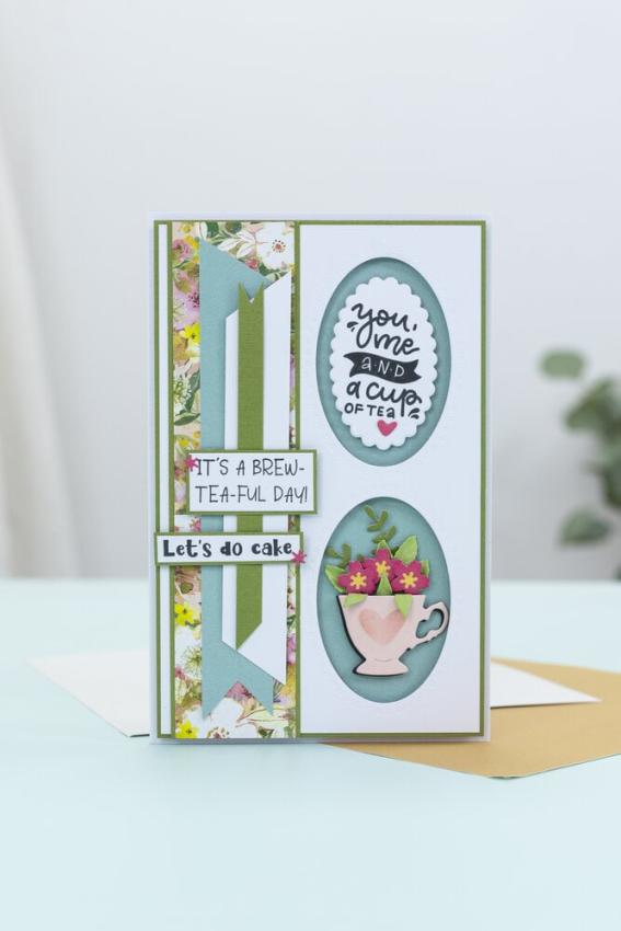 Crafters Companion - Stanzschablone "Green Tea" Dies