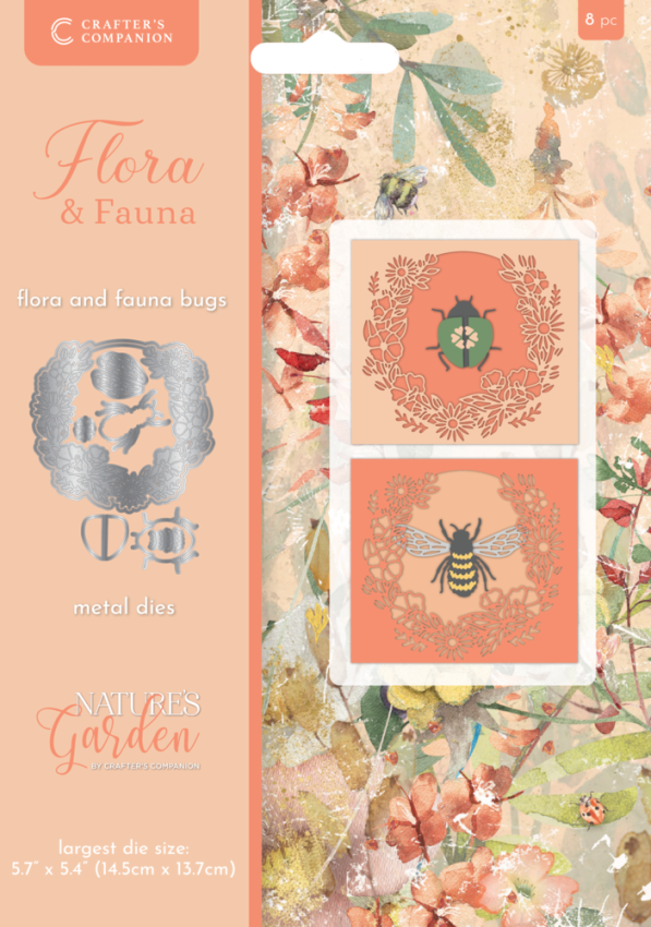 Crafters Companion - Stanzschablone "Flora & Fauna Bugs" Dies