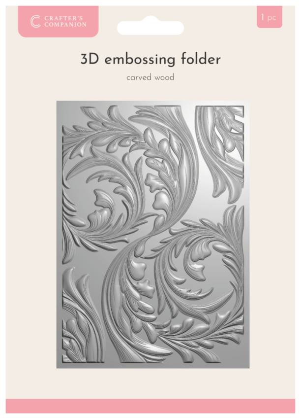 Crafters Companion - Prägefolder "Carved Wood" 3D Embossingfolder