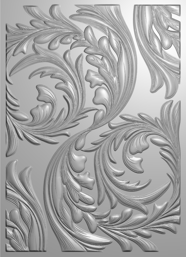 Crafters Companion - Prägefolder "Carved Wood" 3D Embossingfolder
