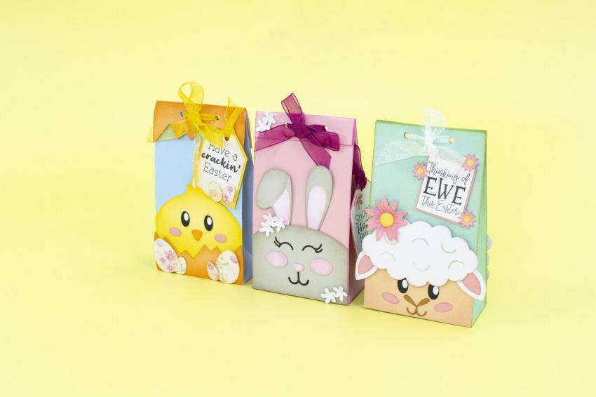 Crafters Companion - Stanzschablone & Schablone "Easter Treat Boxes" Dies & Stencil