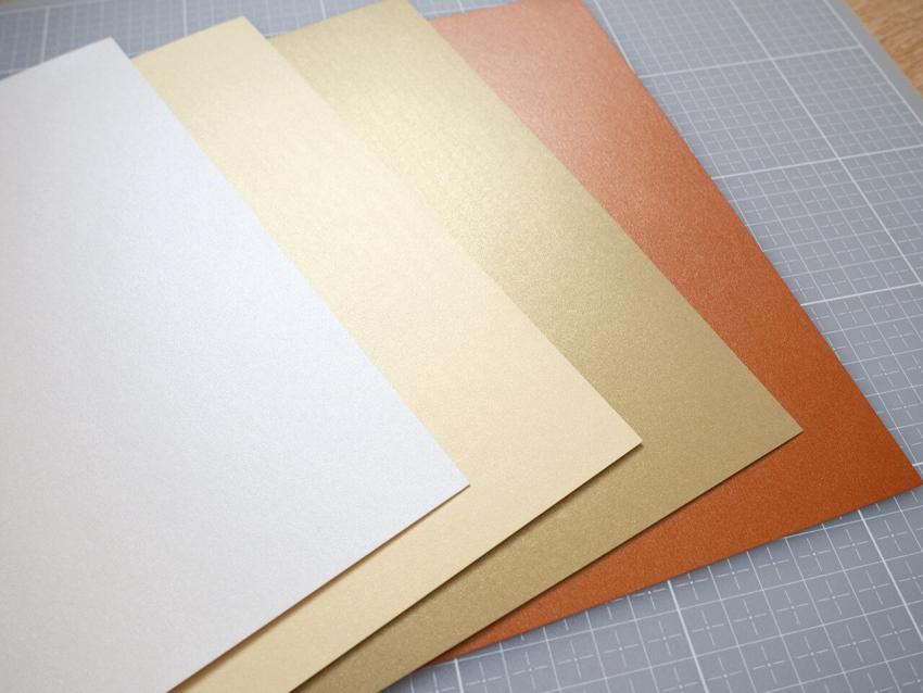 Marianne Design - Metallic Papier "Earth Tones" Shimmer Paper Pad A5 - 16 Bogen