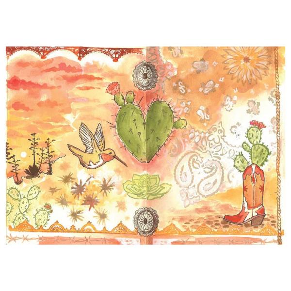 Sizzix - Schablone & Stempelset "Western" Stencil & Clear Stamps by Vic Hollins