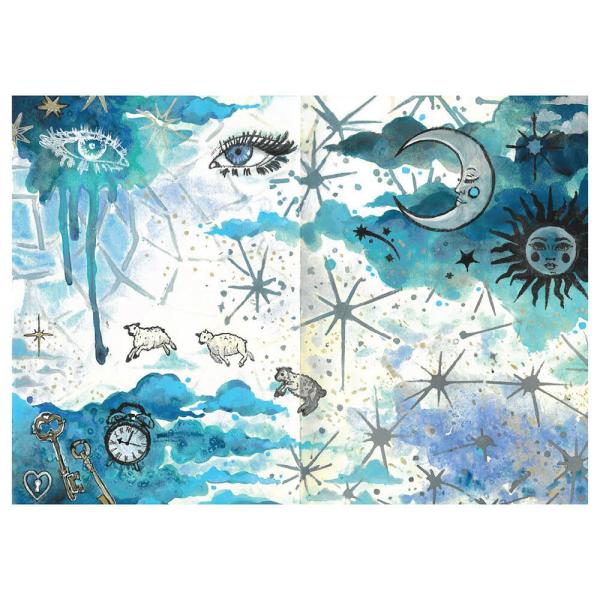 Sizzix - Schablone & Stempelset "Dreamscape" Stencil &  Clear Stamps by Vic Hollins