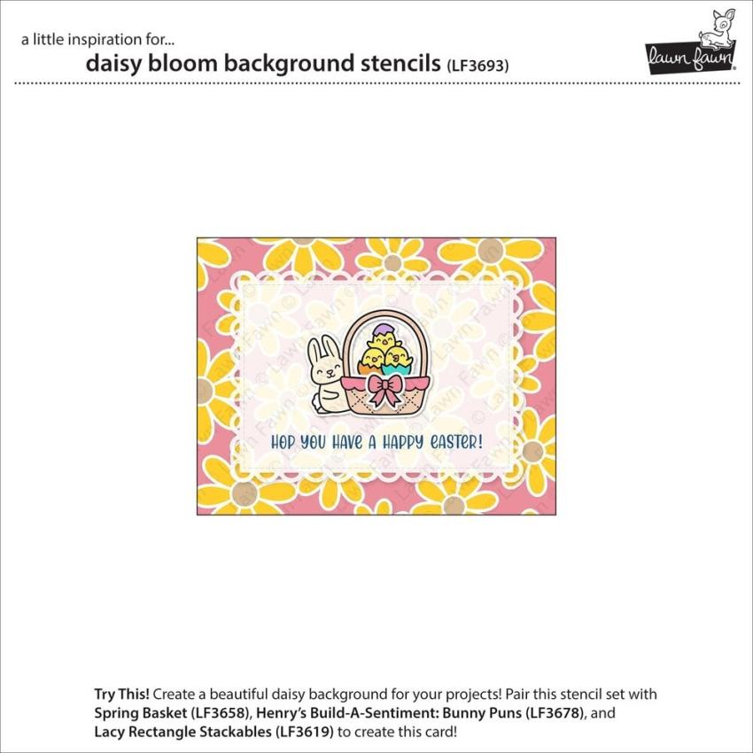 Lawn Fawn - Schablone "Daisy Bloom" Stencil