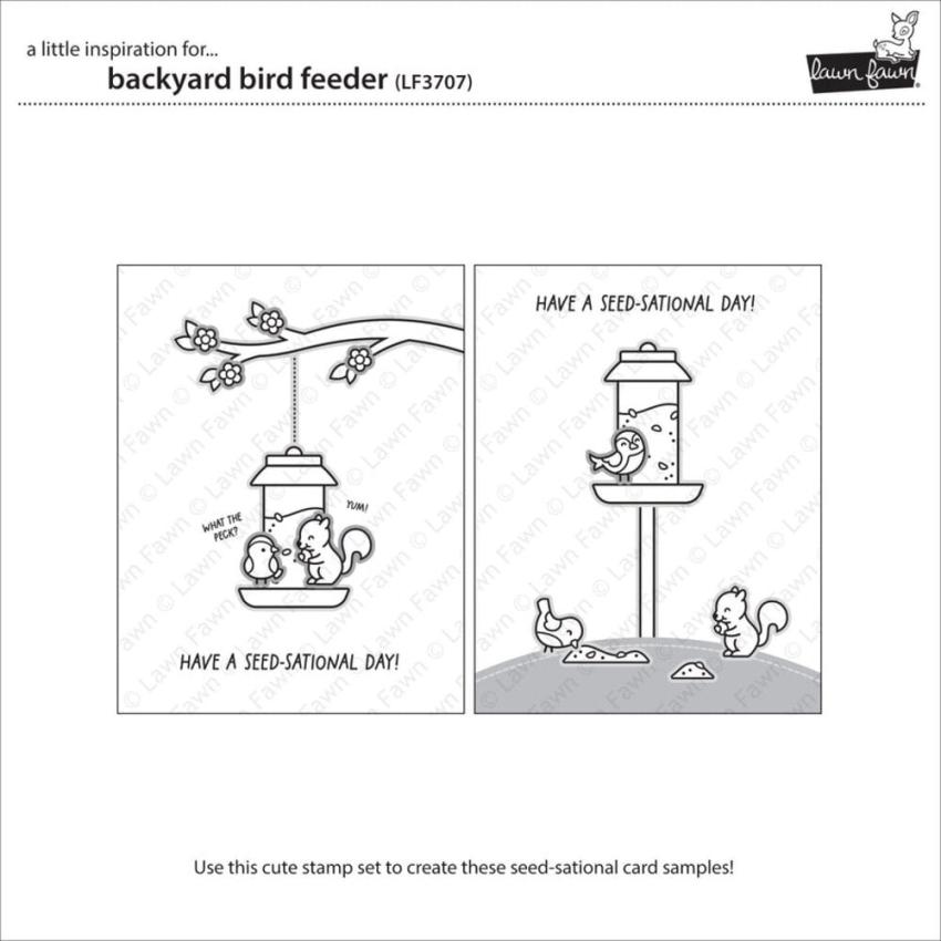 Lawn Fawn - Stempelset "Backyard Bird Feeder" Clear Stamp