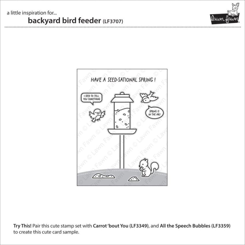 Lawn Fawn - Stempelset "Backyard Bird Feeder" Clear Stamp
