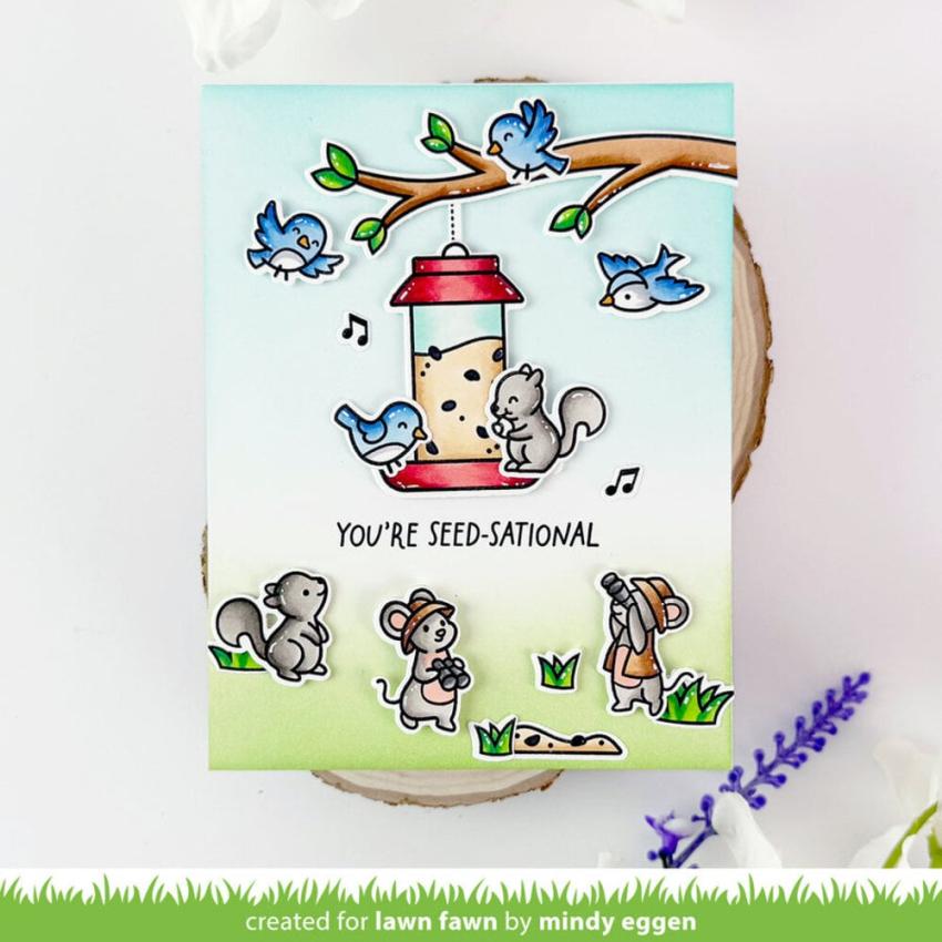 Lawn Fawn - Stempelset "Backyard Bird Feeder" Clear Stamp