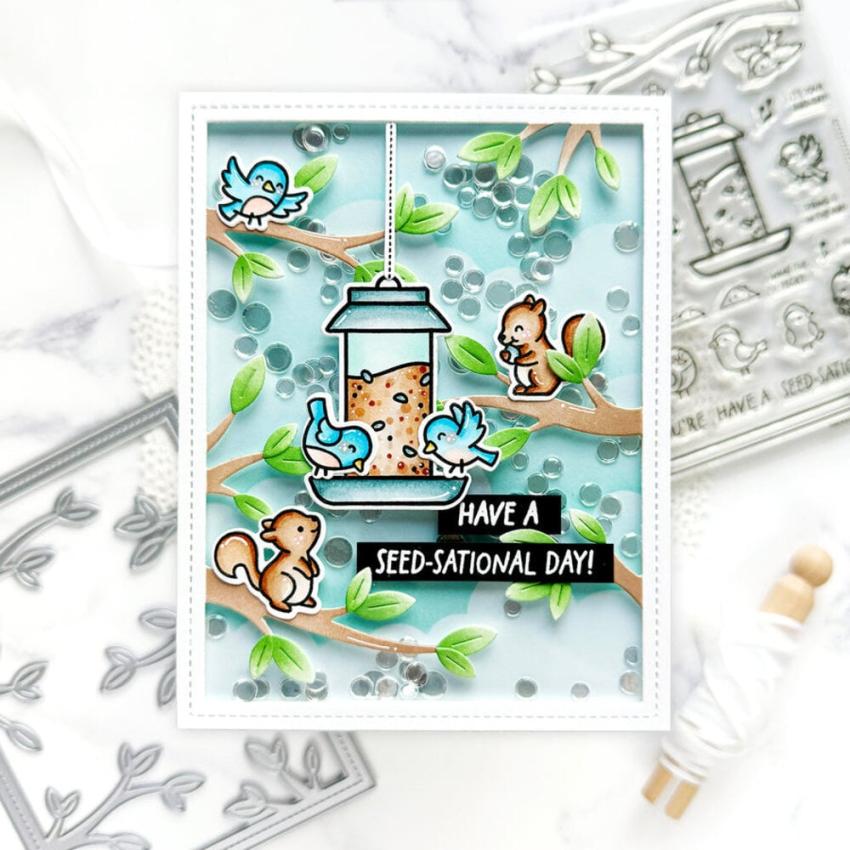Lawn Fawn - Stempelset "Backyard Bird Feeder" Clear Stamp