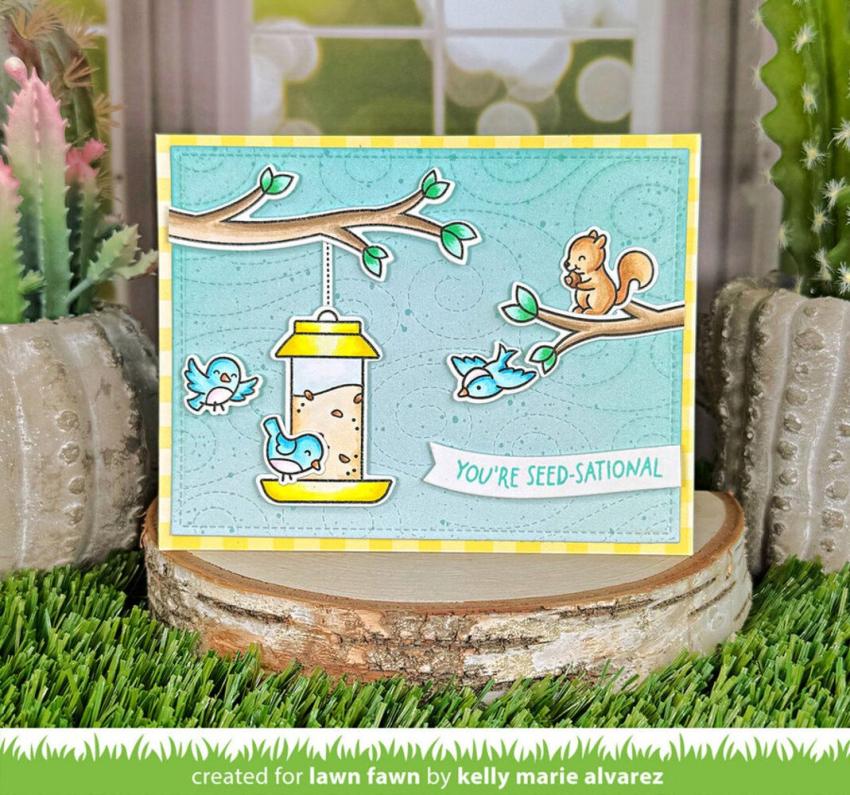 Lawn Fawn - Stempelset "Backyard Bird Feeder" Clear Stamp