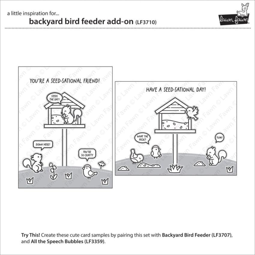 Lawn Fawn - Stempelset "Backyard Bird Feeder" Clear Stamp Add-On