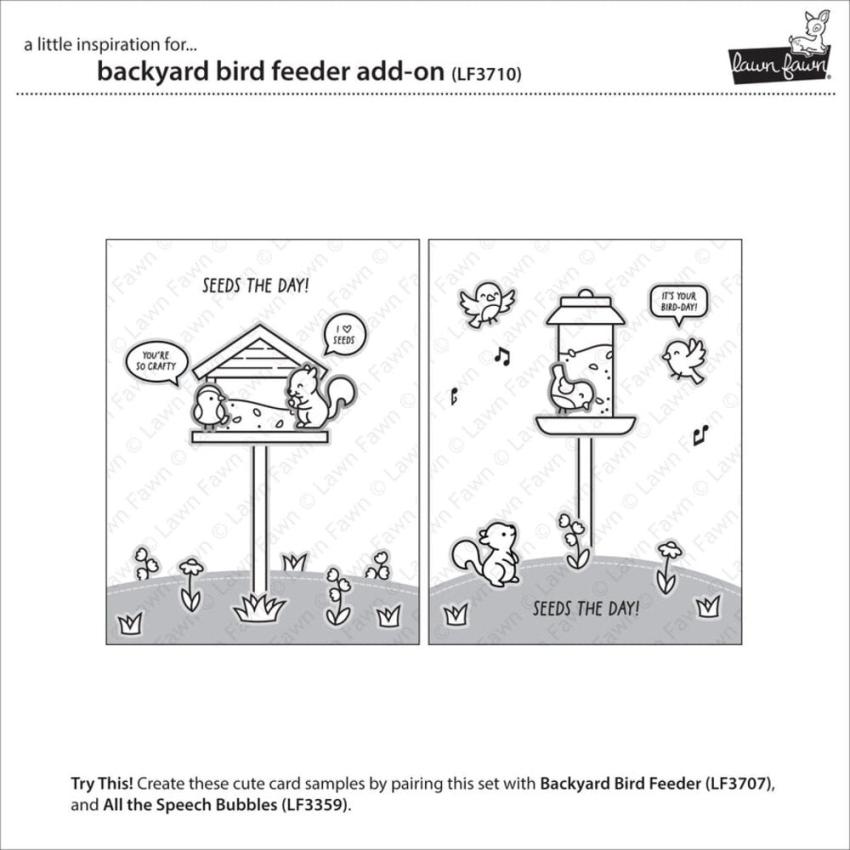 Lawn Fawn - Stempelset "Backyard Bird Feeder" Clear Stamp Add-On