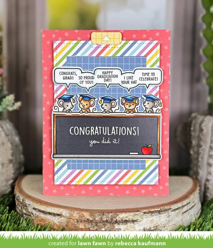 Lawn Fawn - Stempelset "Simply Celebrate Graduation" Clear Stamp