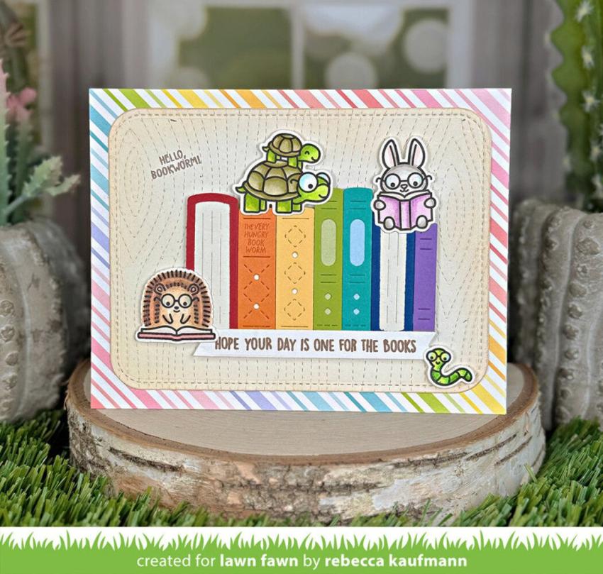 Lawn Fawn - Stempelset "Little Woodland Library Friends" Clear Stamp